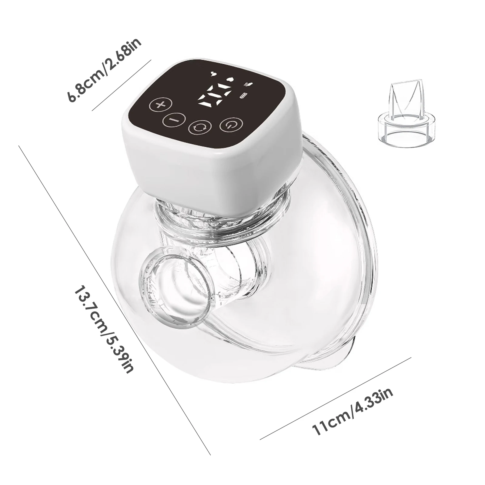 Wearable Hands-Free Electric Breast Pump with 3 Modes & 9 Suction Levels, Silent Comfort,