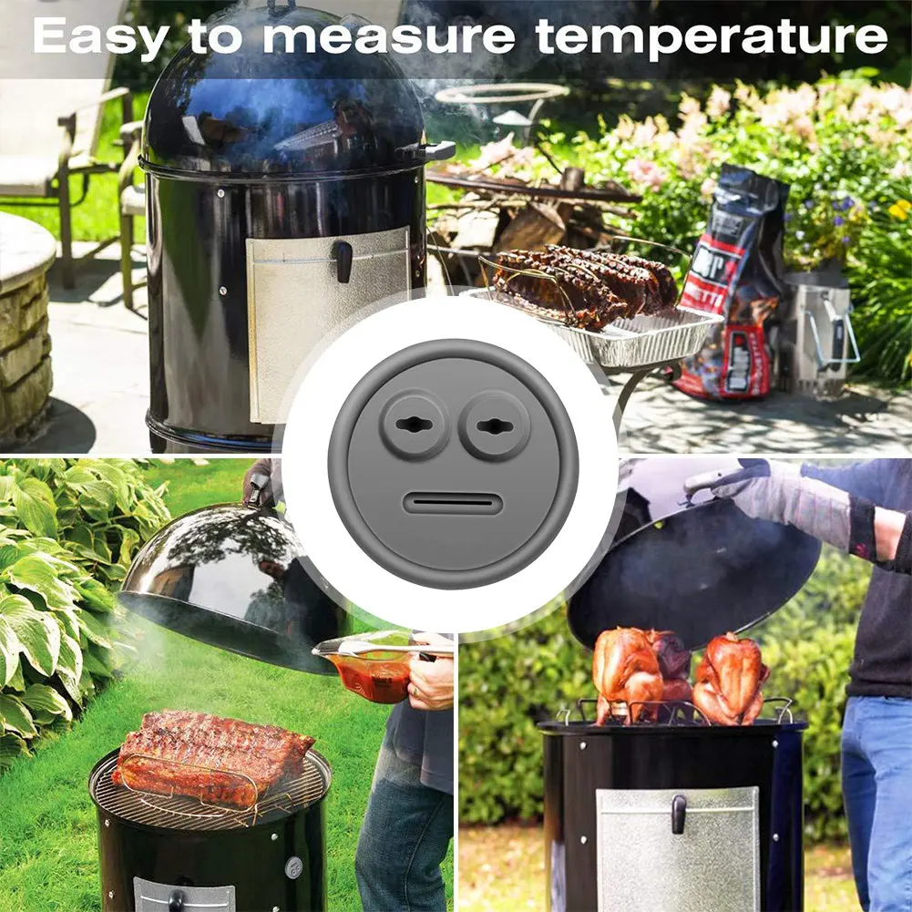 Thermometer Probe Grommet Food Grade Silicone BBQ Grill Probe Gasket Heat Resistant Cookers for Weber Smokey Grill Accessories