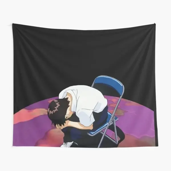 Shinji Ikari Tapestry Bedroom Mat Printed Living Towel Yoga Beautiful Blanket Room Decoration Travel Colored Hanging Home Art