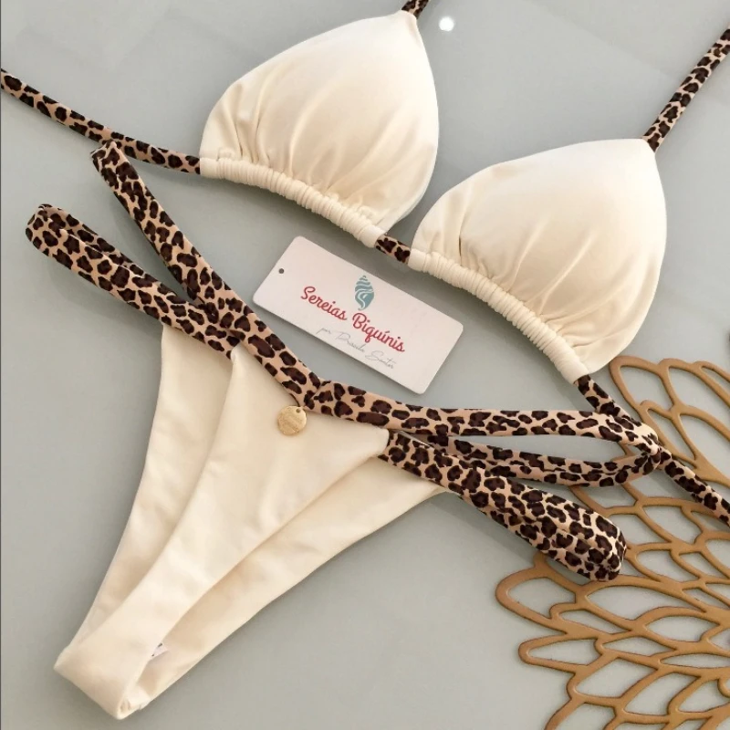 Sexy Mciro Bikini Set Women Holiday Swimsuit Lace-up Swimwear Brazilian Biquini Thong Beachwear Party Wear Vacation Bikinis 5