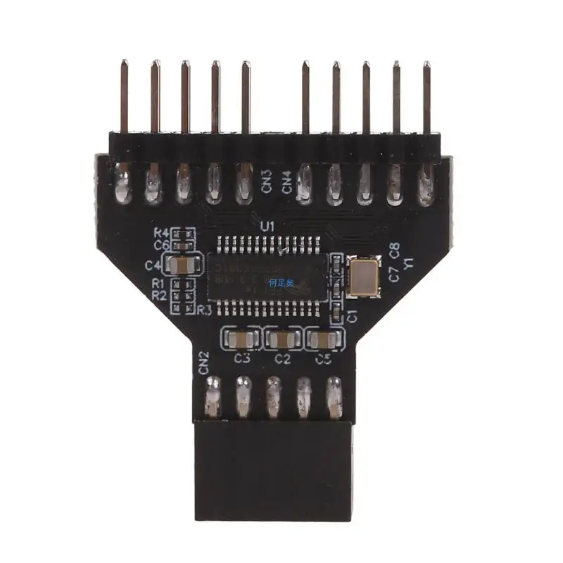 

USB 2.0 9-контактный удлинитель-разветвитель для вентилятора RGB-лампы Подключение до 2 устройств одновременно Хорошо