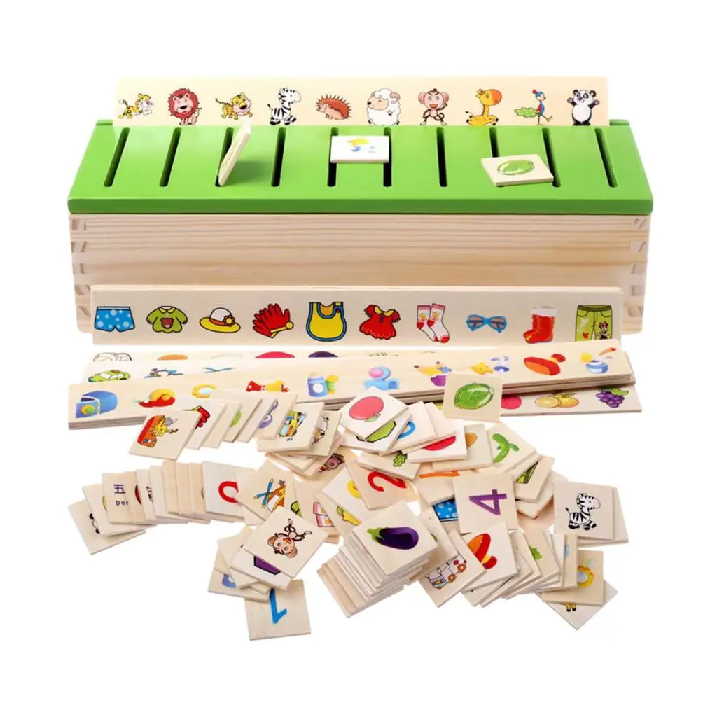 

Kids Wooden Sorting Toys Set Sort, Clothes, Geometric Figures, Vegetables, Fruits, Animals, Toys, Vehicles