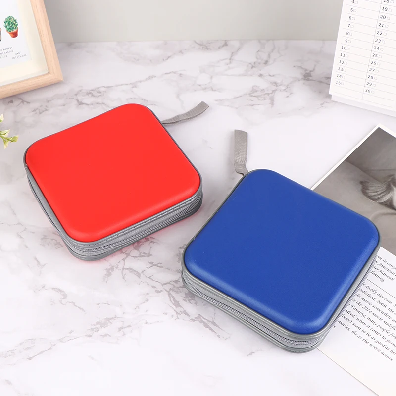 1Pc CD Case Portable Waterproof Compression cd dvd storage bag cd dvd storage case 40 Disc Capacity Home Office And Car Storage Packing Box
