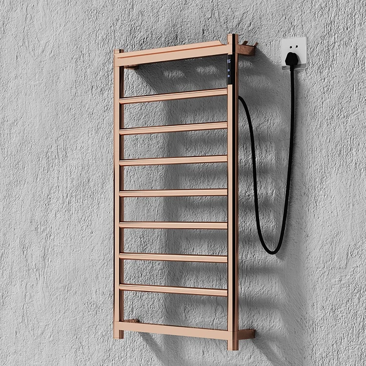Description Picture 6 of itemModern Electric Towel Rack, Brushed Gold PVD Heated Towel Rails, Bathroom Radiators, Warmer