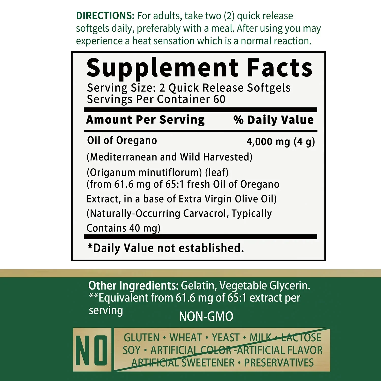 Oil of Oregano For Immune Kidney Health Anti inflammatory Relieves Bloating