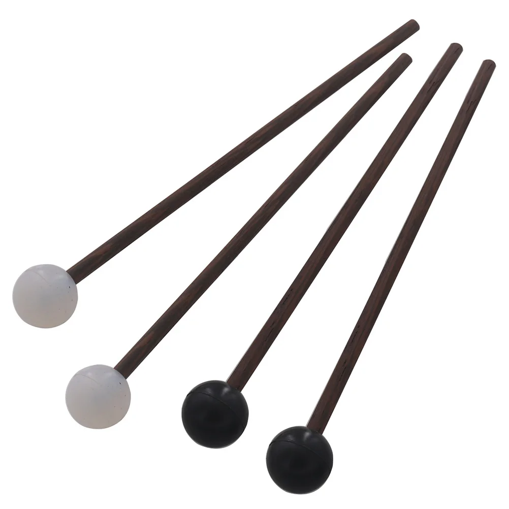 

2 Pairs Drumstick Ethereal Sticks Child Musical Instruments Steel Tongue for Kids Rubber Supply