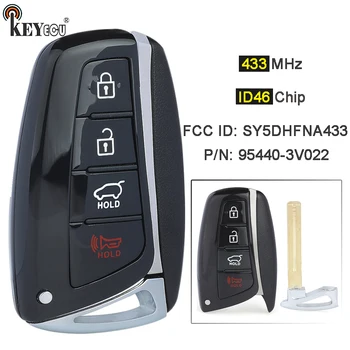 Keyforkess 433MHz PCF7952 / ID46 Chip P/N: muslimb, muslimsmart Remote Key Fob per Hyundai AZERA 2015 2016 2017 2018