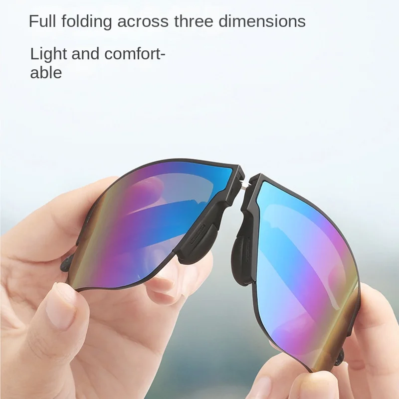

Men's Outdoor Sports Night Vision Color-changing Windproof Goggles TR Ultra-light Sunglasses Sun Goggles Folding Riding Mirror.