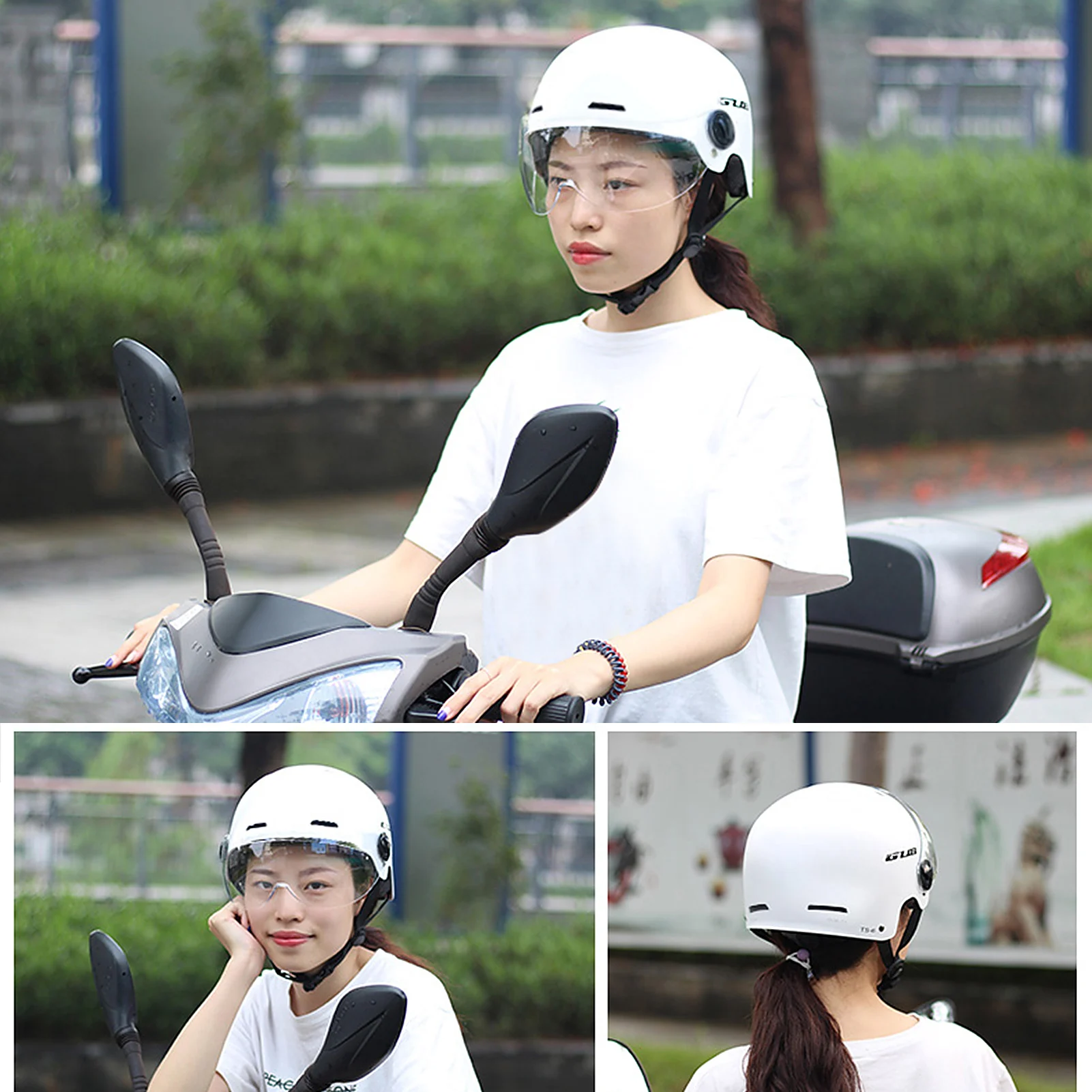 남녀공용 탈착식 고글 장착 자전거 헬멧, 통기성 사이클링 헬멧, MTB 자전거 안전 헬멧, 56 - 61cm