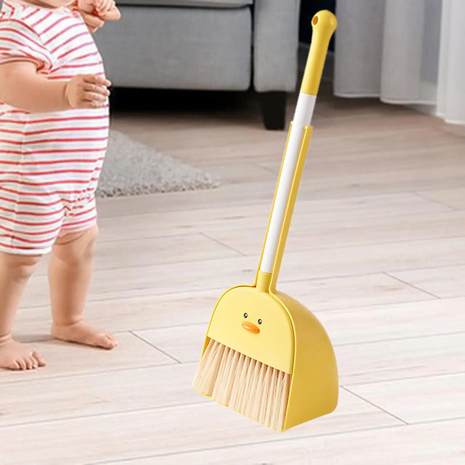 Small Broom and Dustpan Set Little Housekeeping Helper Set for Age Boys