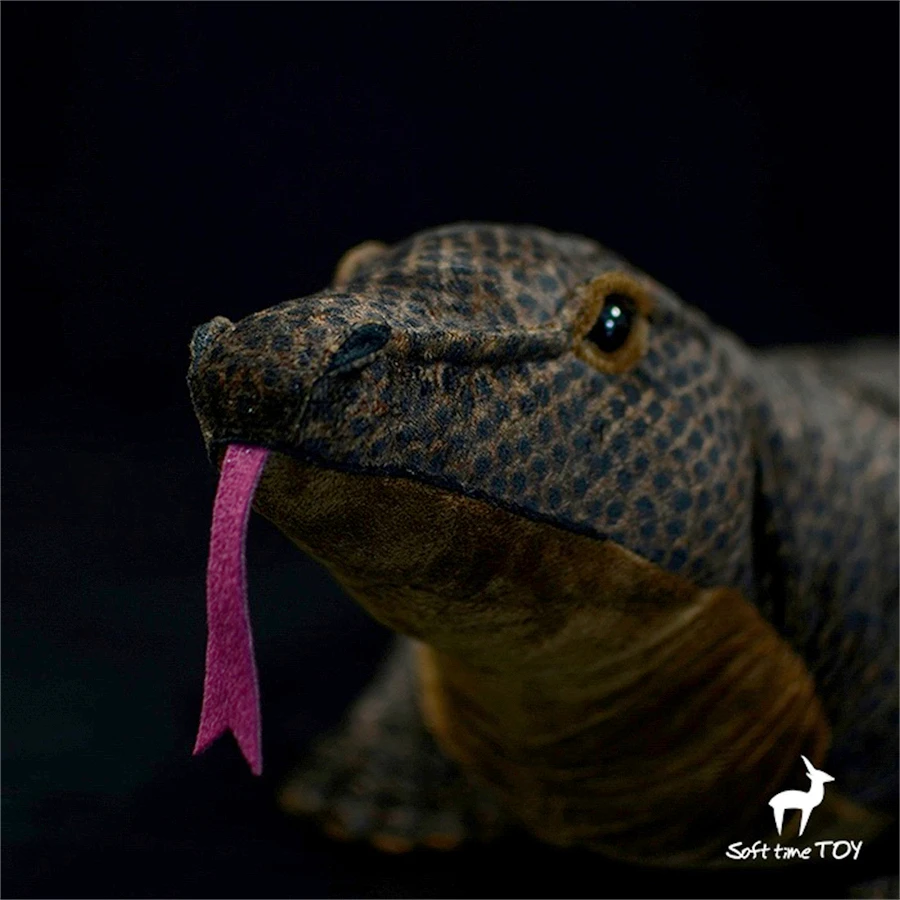 Komodo Dragon High Fidelity Anime Cute Plushie Iguana Gaint Lizard Plush Toys Lifelike Animals Simulation Stuffed Doll Kawai Toy 5