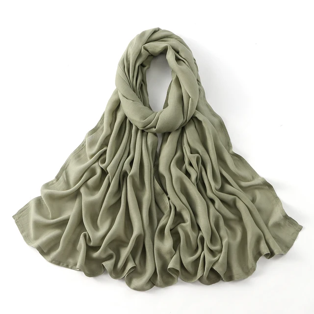 106451-4d4e3c.jpg 185*75 cm musulman Modal Hijab rayonne coton châles pour femmes mince plaine écharpe grande taille foulard islamique Turban bandeau