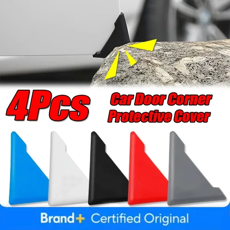 2/4Pcs Car Door Corner Protective Cover Door Scratch Protector Silicone Anti-collision Covers Door Corner Guard Auto Accessories