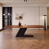 Asthetic Designer Executive Desk Wood Modern Chair Office Computer Table Writing Black Conference Escritorio Home Office