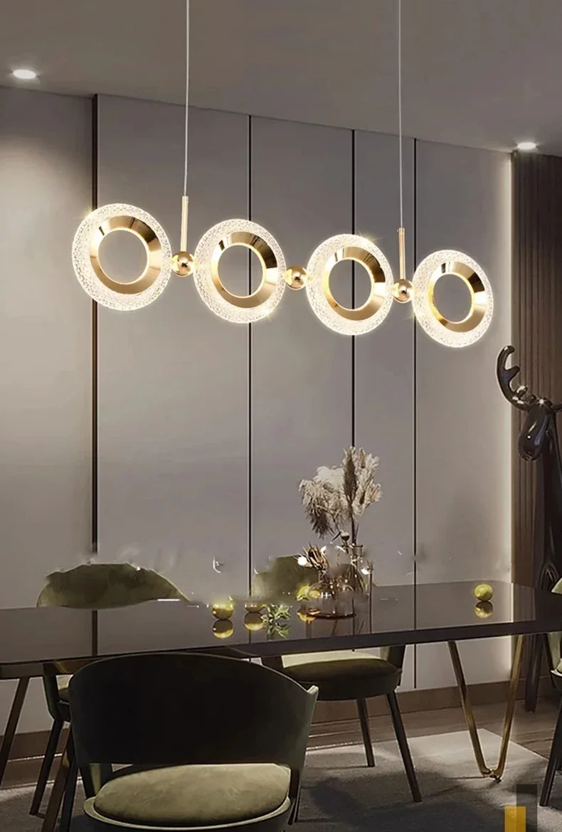 Description Picture 3 of itemModern minimalist circular pendant light home decoration Nordic luxury LED lights living room staircase indoor lighting fixtures