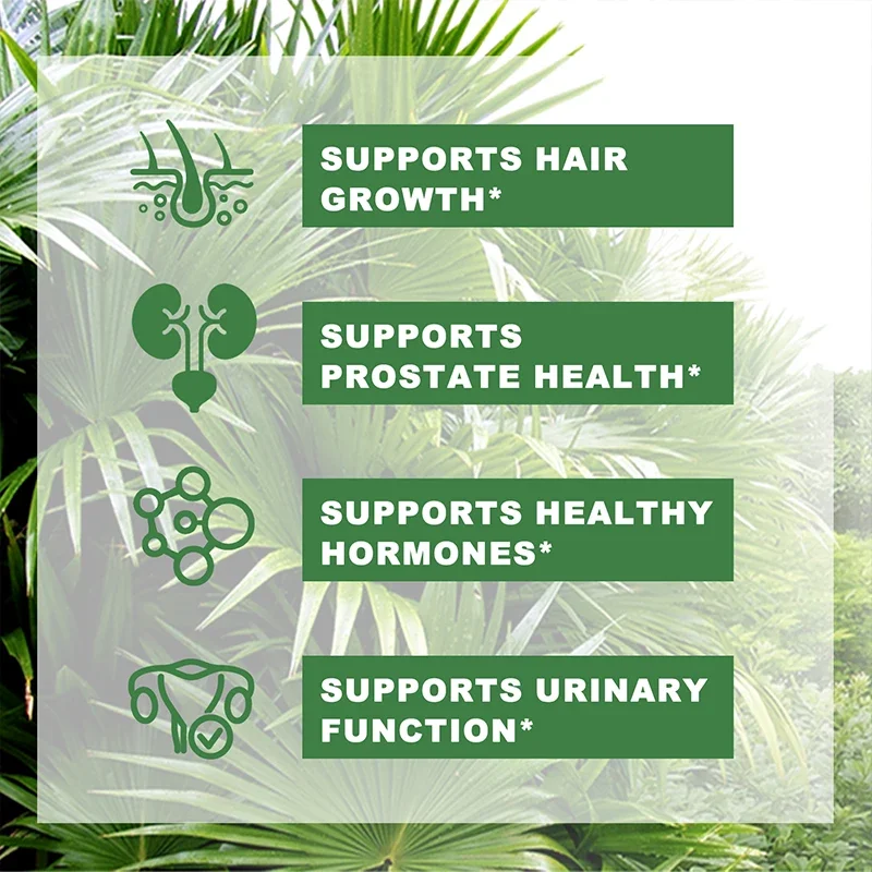 Saw Palmetto-Male Prostate and Reproductive Health Reducing Baldness and Hair Thinning