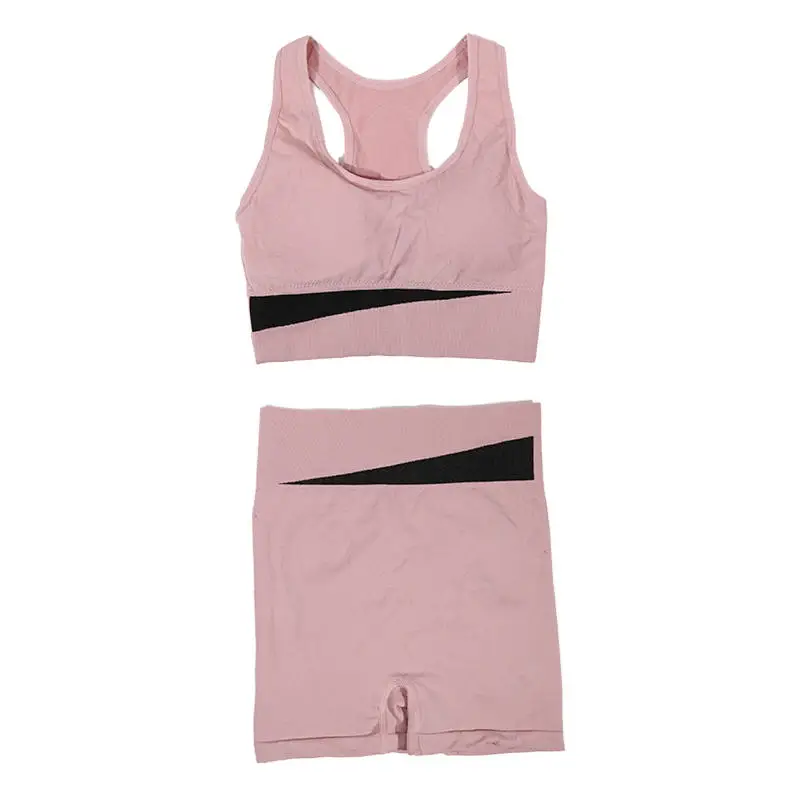 Seamless Sports Underwear Set Quick-drying High-waist Hip Running Fitness Shock-proof Sports Bra Sets Workout Outfit Yoga Wear gym workout set,sportswear set,fitness set,sports bra set