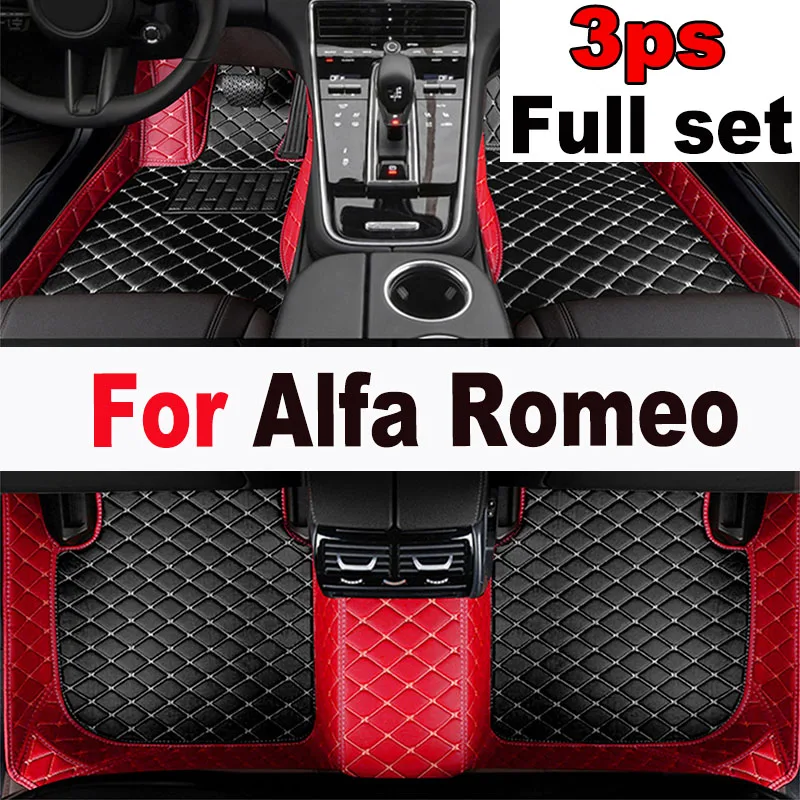 

Car floor mats for Alfa Romeo Stelvio 2017 2018 2019 2020 Custom auto foot Pads automobile carpet cover
