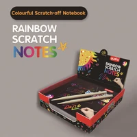 Children DIY Draw Painting Educational Toys Magic Color Cartoon Scratch Art Painting Paper Card Kit Toy Magic Scratch Paper Toys 2