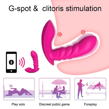 APP Wireless Remote Dildo Vibrator Wiggling Wearable Bluetooth Vibrating Panties Finger Sex Toys for Women Clitoris Stimulator 5