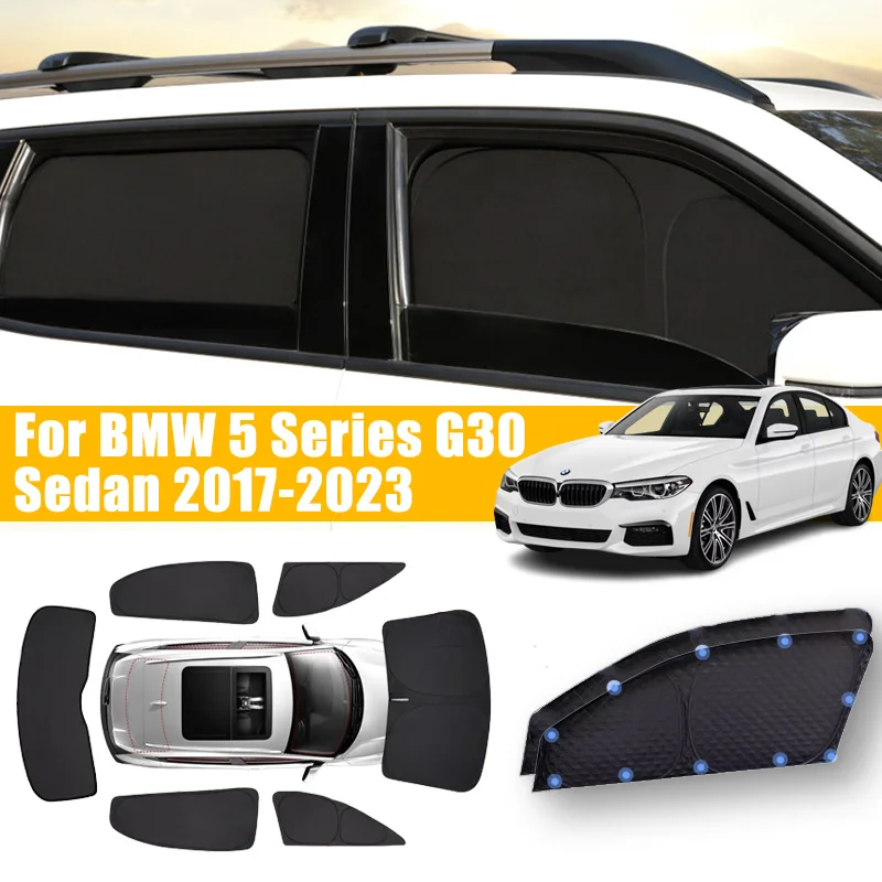 Anti-UV Car Window Foldable Sunshade For BMW 5 Series G30 Sedan 2017-2023 2018 2019 Car Sun Sunscreen Full Covers Accessories