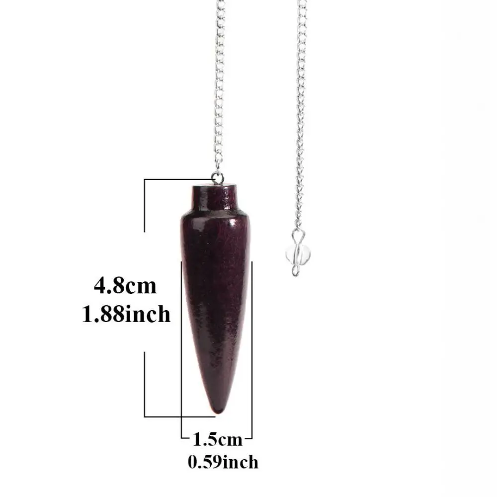 New Quality Natural Wooden Pendulum for Divination Dowsing Egyptian Wood Pendulums Dowser with Chain Reiki Spiritual Pendulos