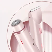 Electric Shaver for Women Waterproof Wet & Dry Hair Razors 2 In 1 Double Head Dual Bikini Hair Trimmer Detachable Head Shaver 2