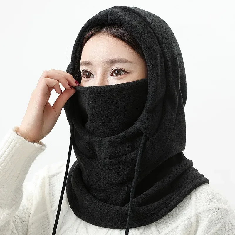 Winter Warm Cycling Hat Men Women Face Masks Scarf Windproof Cold Resistant with Velvet Cover Cycling Walking Skiing Face Mask