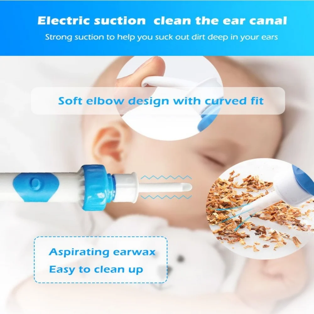 Electric Earpick for Children and Adults Earwax Ear Cleaner Children Wax Remover Ear Care Clean
