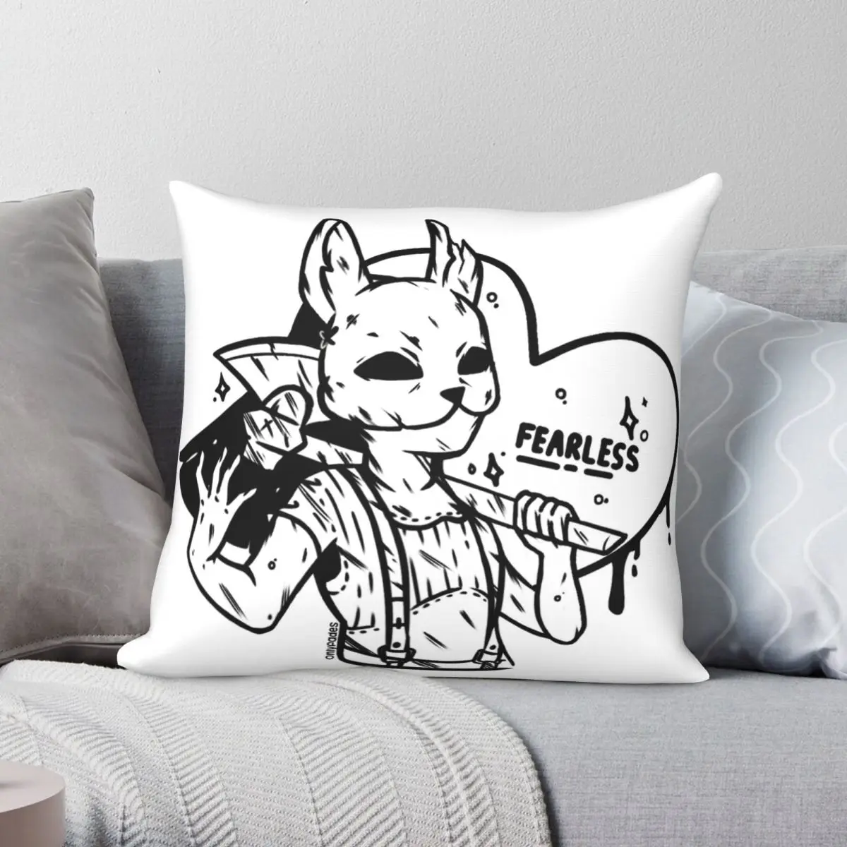 

The Huntress Blackwork Square Pillowcase Polyester Linen Velvet Printed Zip Decor Pillow Case Car Cushion Case