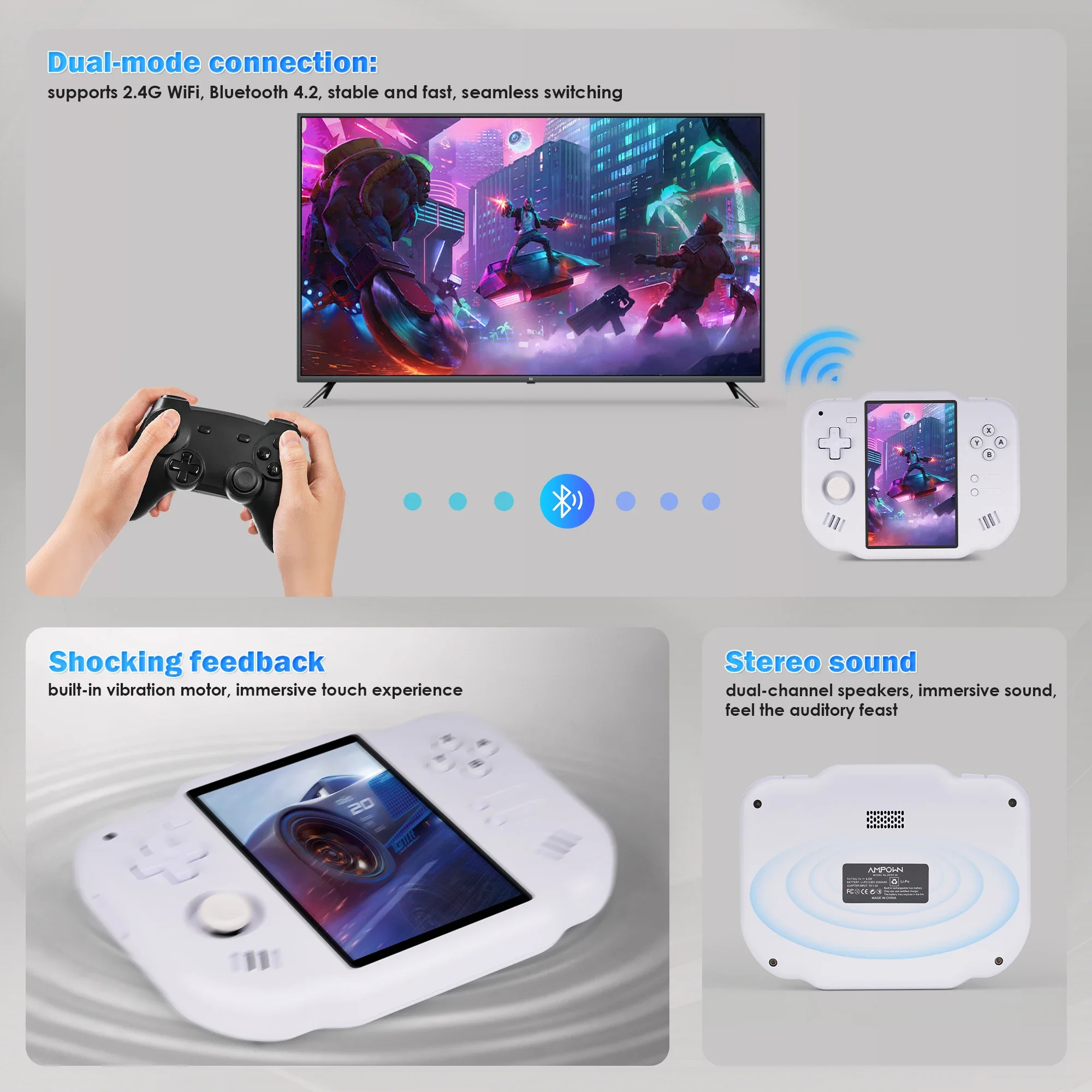 その他 AMPOWN MagicX Mini Zero 40 AMPOWN ZERO 40 Video Game Console 4'' IPS Multi-touch Screen