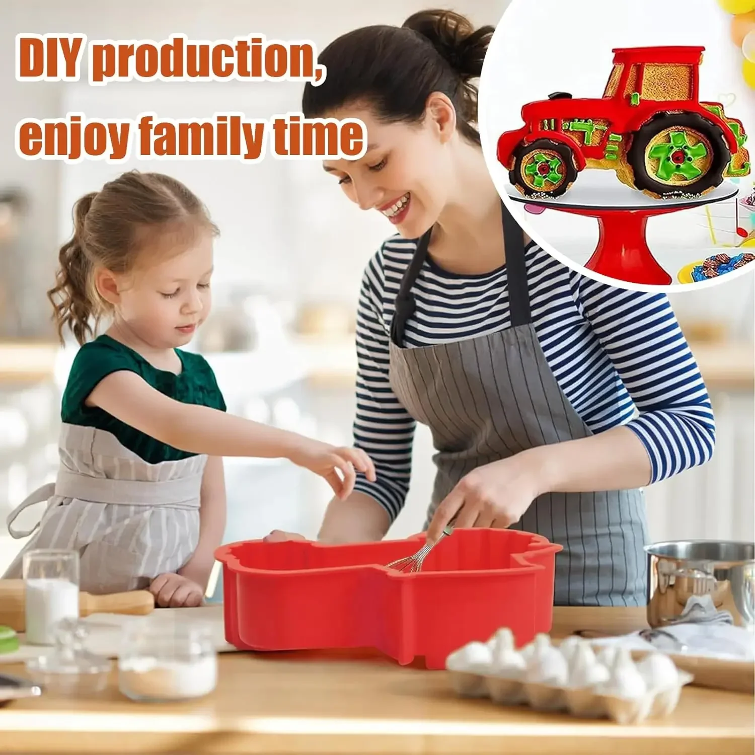 3D Tractor Silicone Baking Mold for Creative Cakes and Desserts