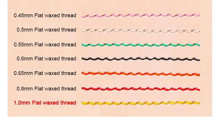 Description Picture 2 of item16 Strand Weave 1.0mm Flat Wax Thread Roll for Knitting Leather Craft Sew Stitch Cord Stitching Factory Bookbinding Shoe Repair