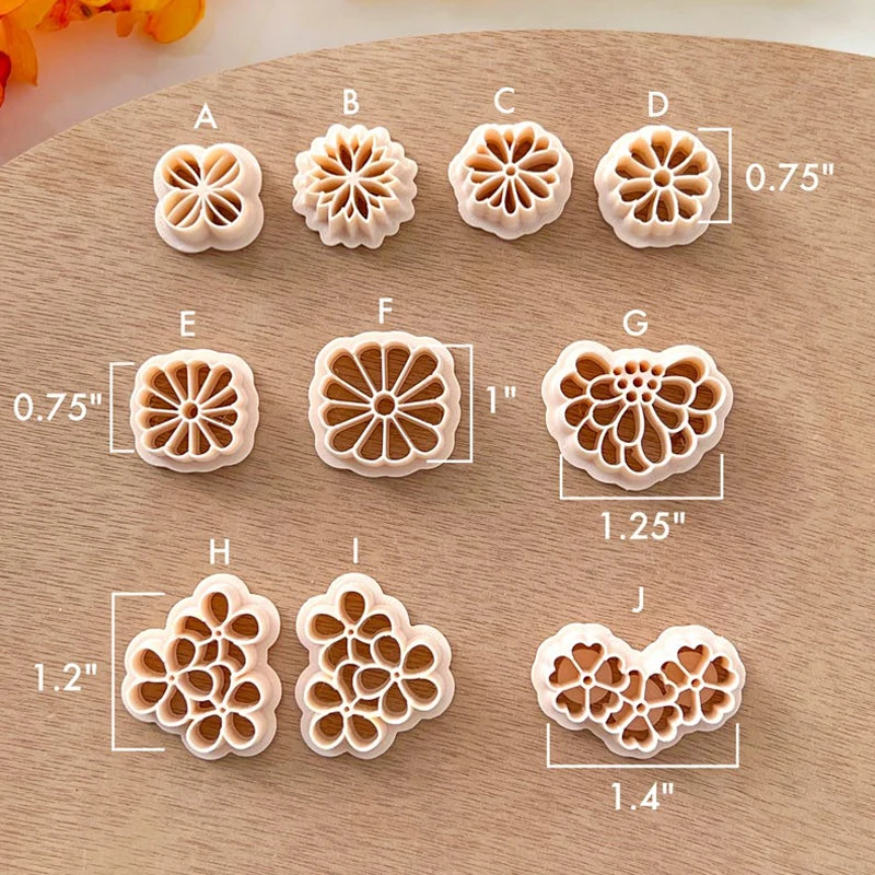 Polymer Clay Cutters Mold Pottery Ceramic Mini Spring Flower Stamps Crafts Diy Creative Jewelry Earring Making Decor Suppli Tool