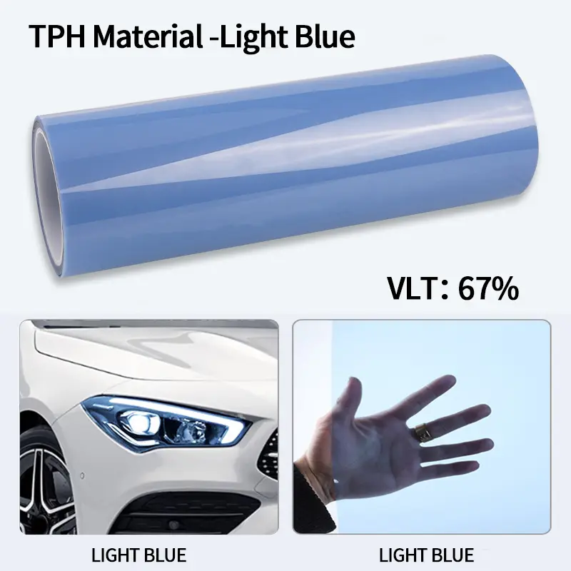 Car Headlight & Taillight & Fog Light Lamp wrap Film Smoke Black TPH PU PPF Protective Film For Car Styling Motorcycle Decorate - Image 10