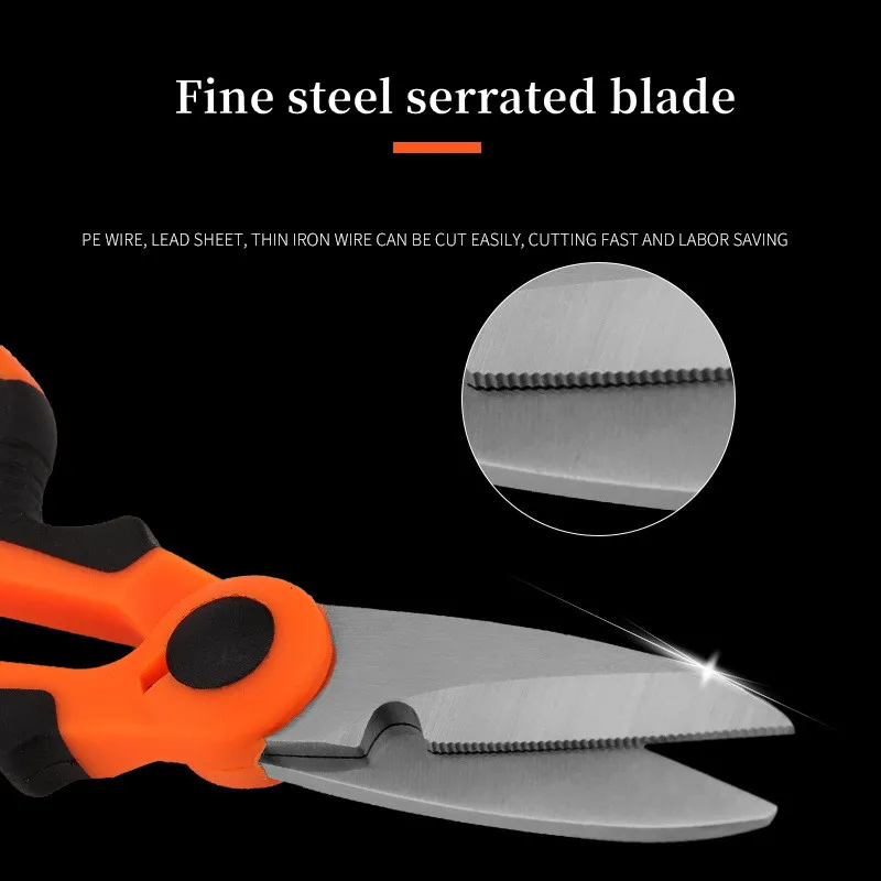 New 420 Stainless Steel Fishing Scissors Accessories Electrician's Scissors Cutting Cables Stripping Wires Cutting Insulators 6