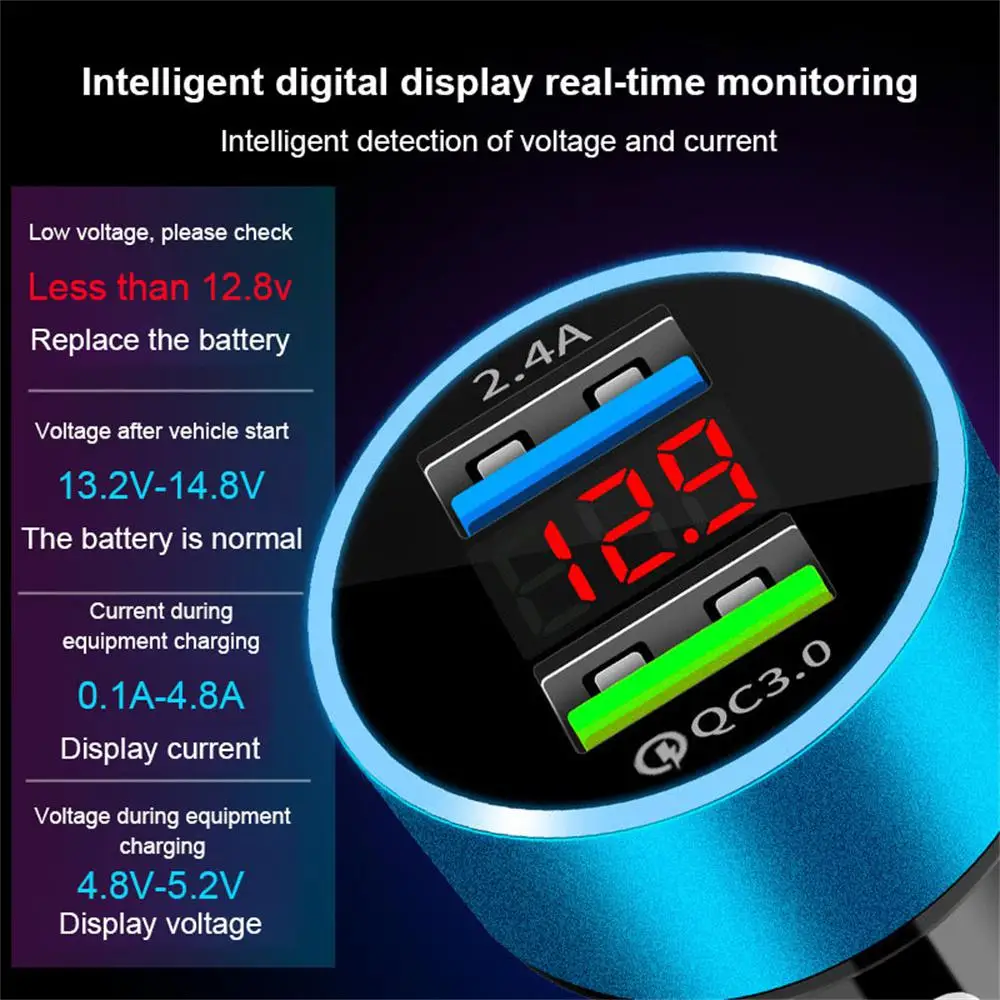  USB   LED а ޴ , ޴ ȭ    , ڵ ׼, QC3.0