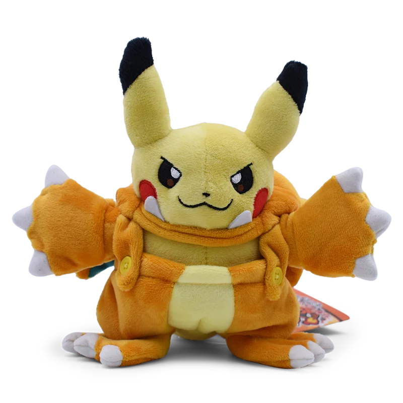 Eevee Pikachu Cosplay Plush Toys Charizard Peluche Lucario Pikach Stuffed Animal Doll Plushies Cute Cartoon Gift Cartoon Dolls