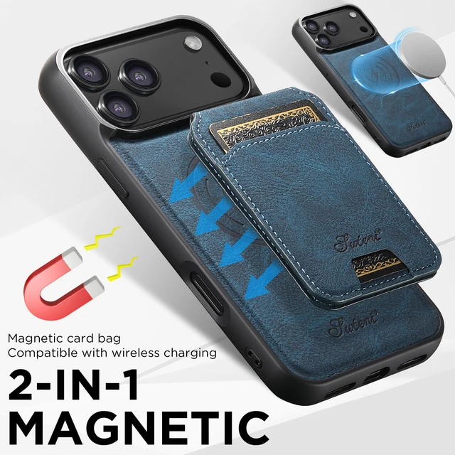 iPhone Leather Case with Card Holder & Stand 4