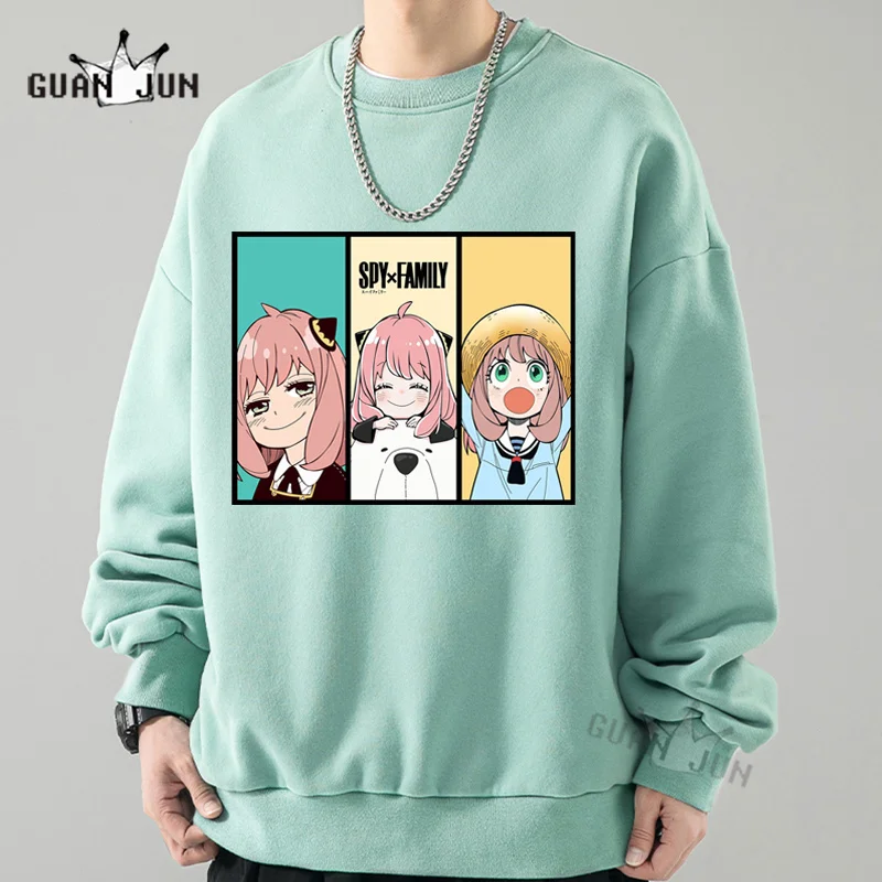 

Anya Forger Cute Sweatshirts Cartoon SPY X FAMILY Printed Kids Sweatshirt Hoodies Men Women Clothing Girls Spring Autumn Tops