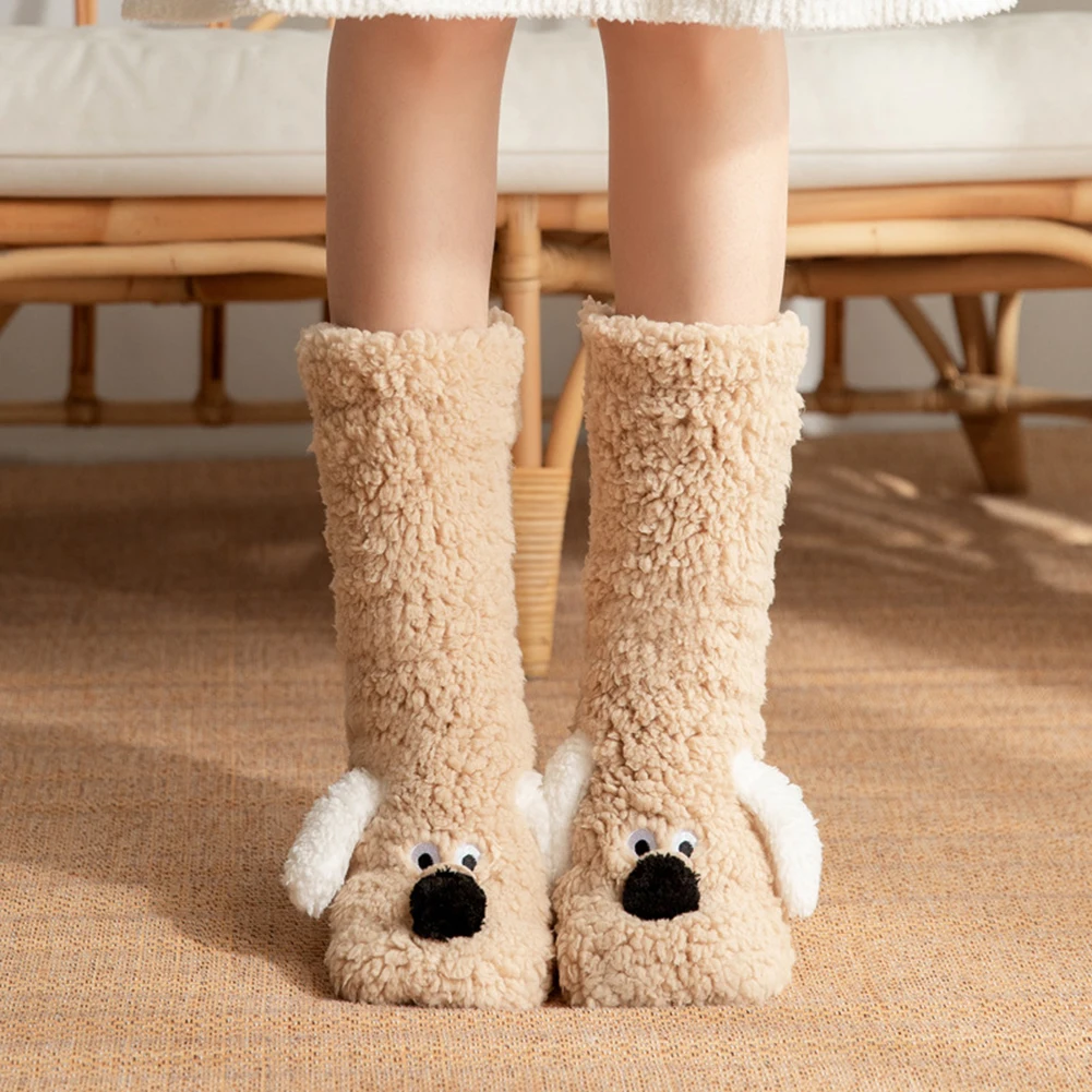 Süße Socken Erwachsene Schlafsocken Winter Schnee Zuhause Mutterschaft Socke Beinwärmer Teppich Socken Hausschuhe Lustige Bodensocken – Detail 5