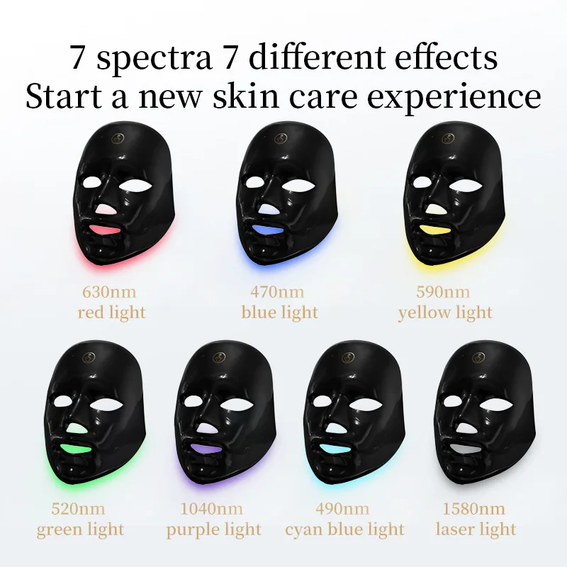 LED color mask skin rejuvenation beauty instrument red and blue light acne removal instrument beauty salon home gifts