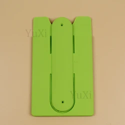 Colorful Silicone Adhesive Phone Wallet & Stand (Green)