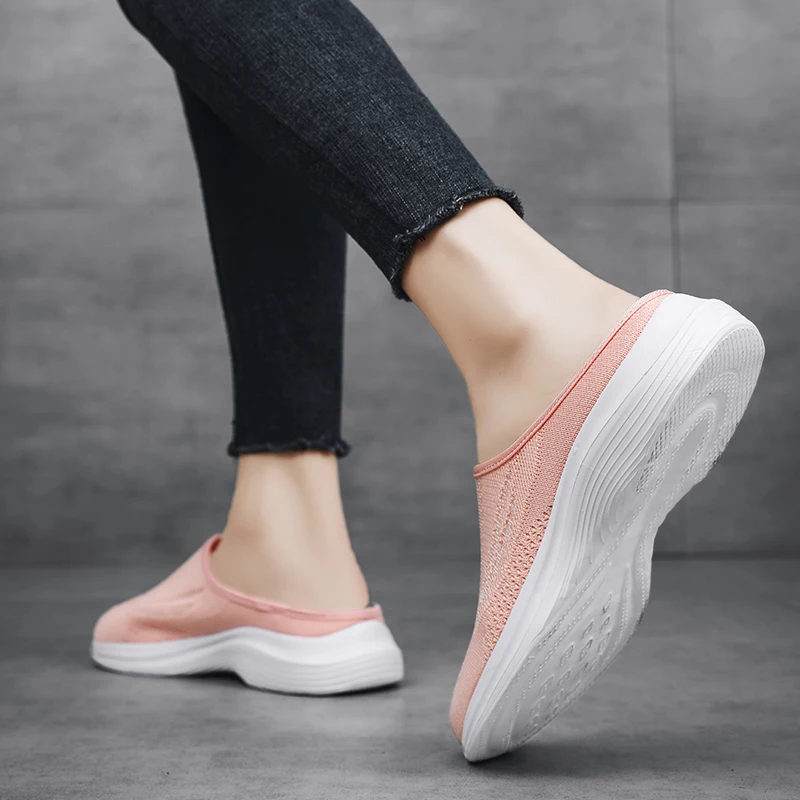 تنفس ضوء النساء البغال جديد غير رسمي نصف النعال في...