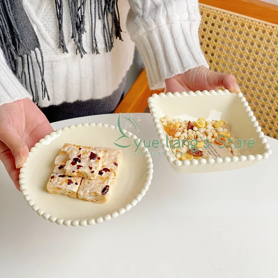 Porcelain Pearl Shaped Kitchen Tableware,Serving Plate,Rice Bowl,Dessert,Yogurt Bowls,Microwave,Oven,Dishwasher Safe