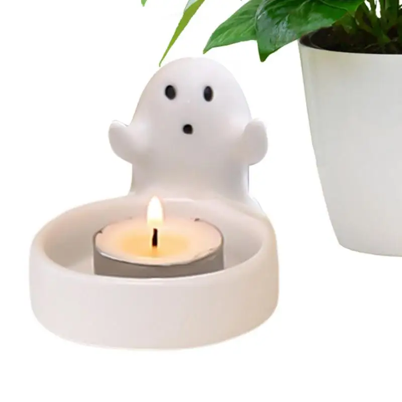

Tealight Candle Holder Cute Scented Candle Stand Ceramic Candlestick Tabletop Decorative Crafts For Hotel Patio Garden Bar Party