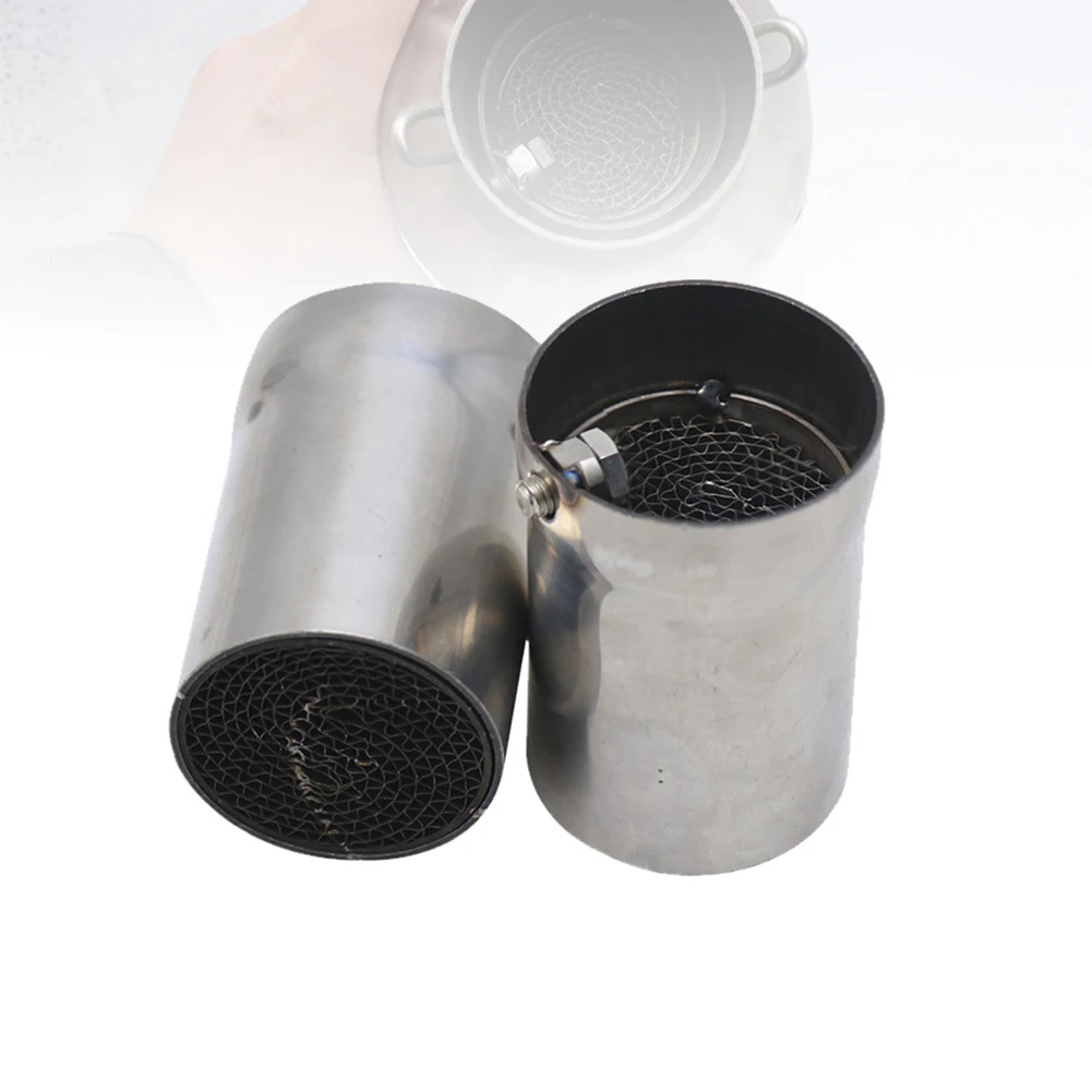 Motorcycle Exhaust Pipe Muffler Stainless Steel Exhaust Db Killer Silencer Muffler Baffle Noise Eliminator 48Mm Universal Parts