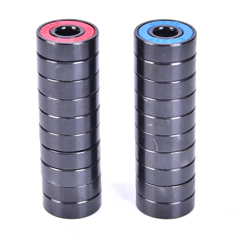 10Pcs/set 608 2RS Deep Groove Steel Sealed Ball Bearings