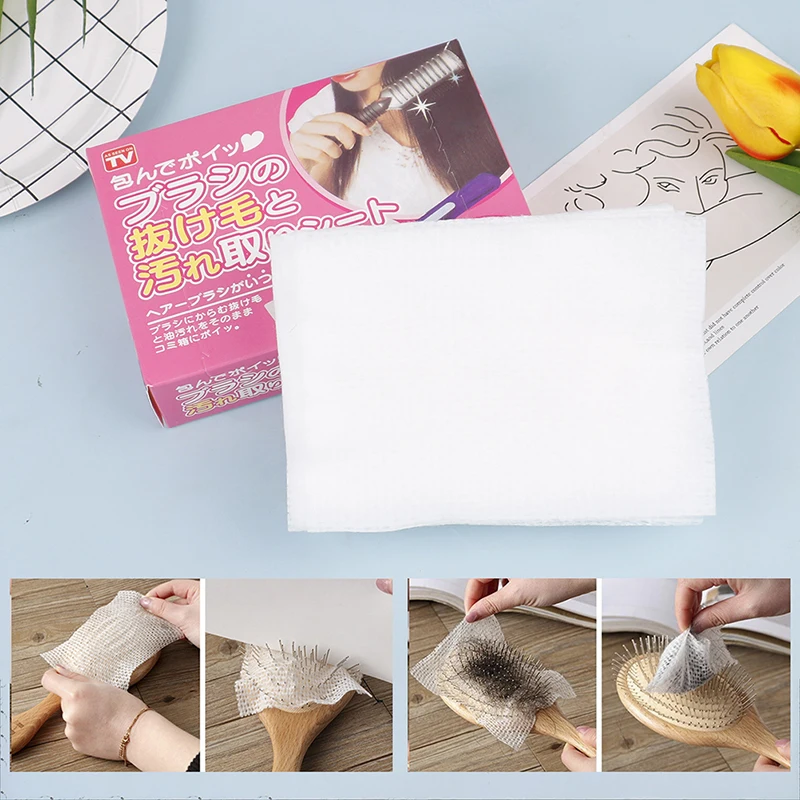 

50 шт. Чистящая сетка для щетки для волос, расческа с подушкой безопасности, портативный Расческа для домашних животных, бумажная щетка, чистящий лист, накладка, расческа, защитная сетка