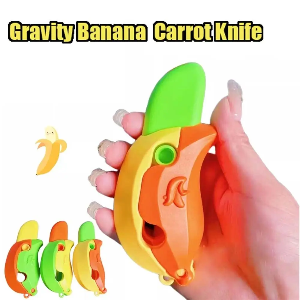 

Mini Model Gravity Banana Toy 3D Printing Fidgets 3D Gravity Carrot Toy Decompression Toy Push Card Fidget Carrot Toys